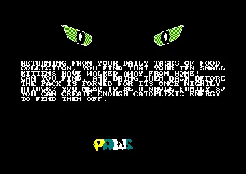 Paws (UK) (K7) (1985) screen shot title